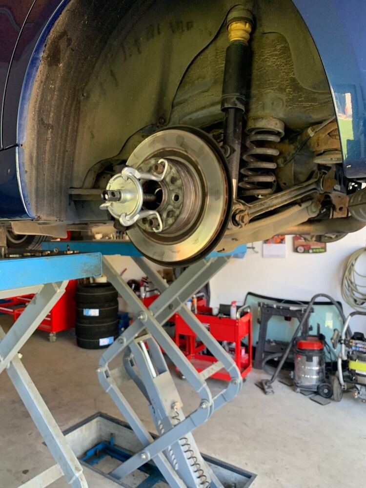 Arbeiten an Bremse und Radnabe